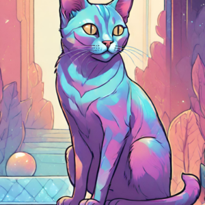 iridescent cat