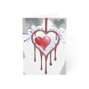 Dripping Wet Heart Greeting Cards IS_3857