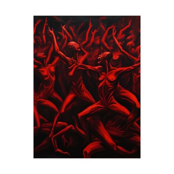 IS_3877 Expressionism Alien Dancers Matte Vertical Posters - Image 3