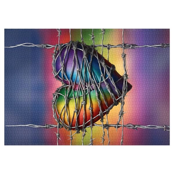 Barbwire Heart Jigsaw Puzzle with Tin #IS_1441 - Image 6