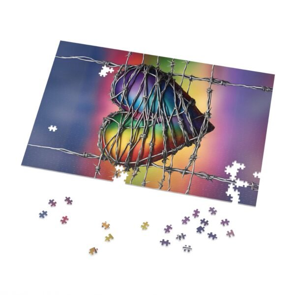 Barbwire Heart Jigsaw Puzzle with Tin #IS_1441 - Image 2