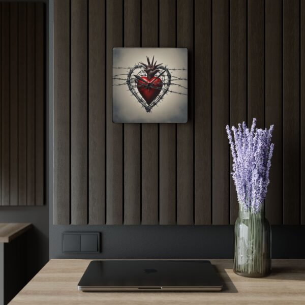 Barbwire Heart Acrylic Wall Clock IS_1415 - Image 11