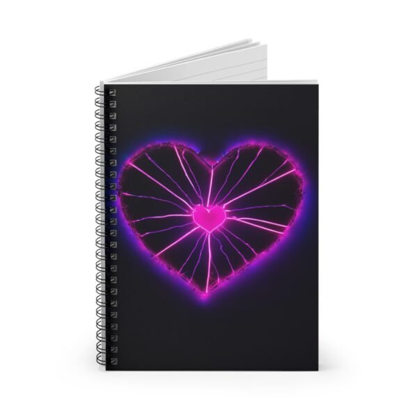 Neon Heart Spiral Notebook IS_3736 - Image 2