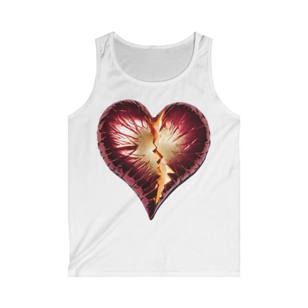 Men's Softstyle Tank Top - Broken Heart Design