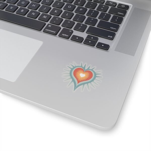 Heartburst Kiss-Cut Stickers - Vibrant Love Design for Laptops & Journals IS_4137 - Image 2