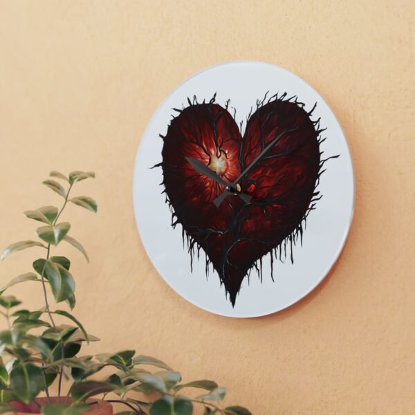 Artistic Heart Design Acrylic Wall Clock - Perfect for Home Decor & Gifting IS_4142 - Image 2