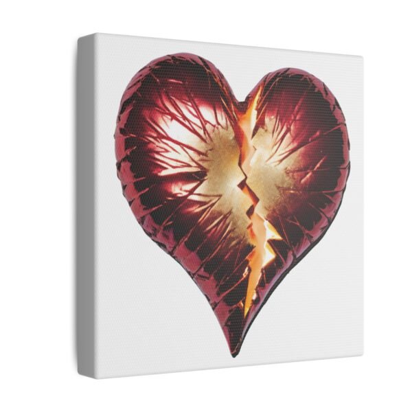 Broken Heart Canvas Art - Emotional Wall Decor for Love & Loss IS_4138