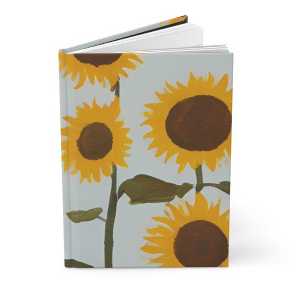 IS_4201 Sunflower Hardcover Journal - Matte Finish, Nature-Inspired Gift for Writers and Students