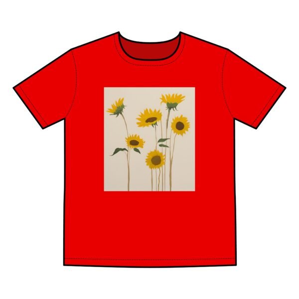 Sunflower Men's Basic Tee - Casual Summer Shirt for Nature Lovers IS_4200 - Image 5