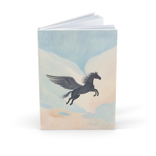 IS_4468 A5 Hardcover Journal - Dreamy Pegasus Design for Inspiration and Creativity