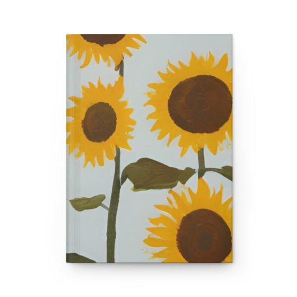 IS_4201 Sunflower Hardcover Journal - Matte Finish, Nature-Inspired Gift for Writers and Students - Image 2