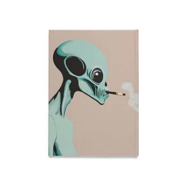 IS_4418 Alien Smoking Hardcover Journal - A5 Notebook for Creatives - Image 3