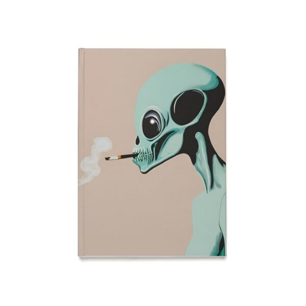 IS_4418 Alien Smoking Hardcover Journal - A5 Notebook for Creatives - Image 2