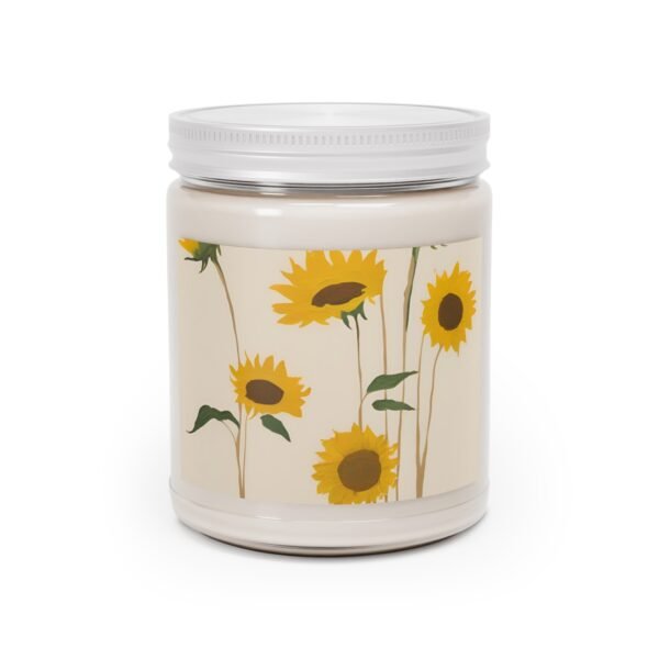 Sunflower Scented Candle - 9oz Aromatherapy Candle for Home Decor, Relaxation IS_4200 - Image 2