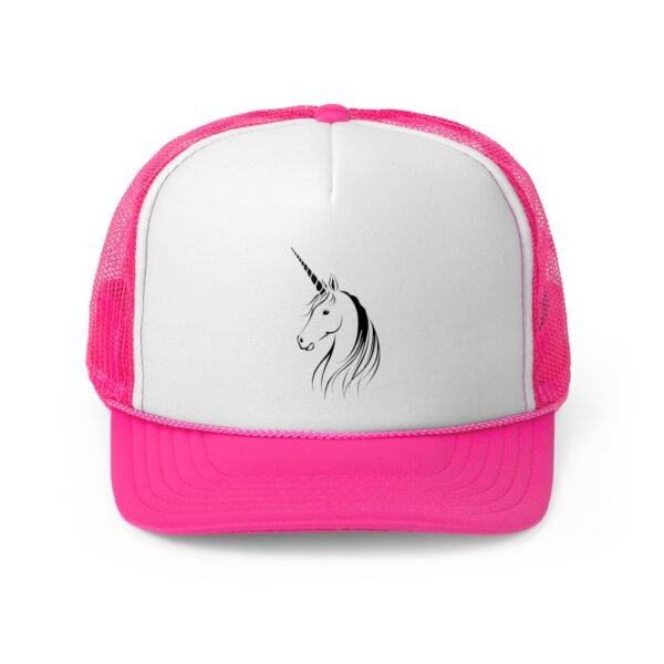 IS_4462 Magical Unicorn Trucker Cap - Perfect for Festivals & Everyday Wear