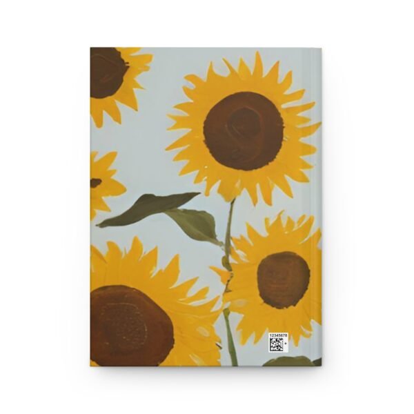 IS_4201 Sunflower Hardcover Journal - Matte Finish, Nature-Inspired Gift for Writers and Students - Image 3