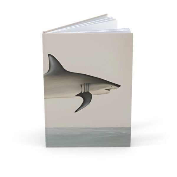 IS_4471 Ocean-Inspired Hardcover Journal - A5 Shark Design for Nature Lovers