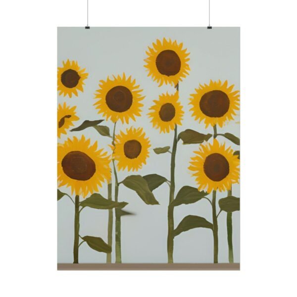 IS_4201 Sunflower Watercolor Matte Poster - Brighten Your Space with Art - Image 3