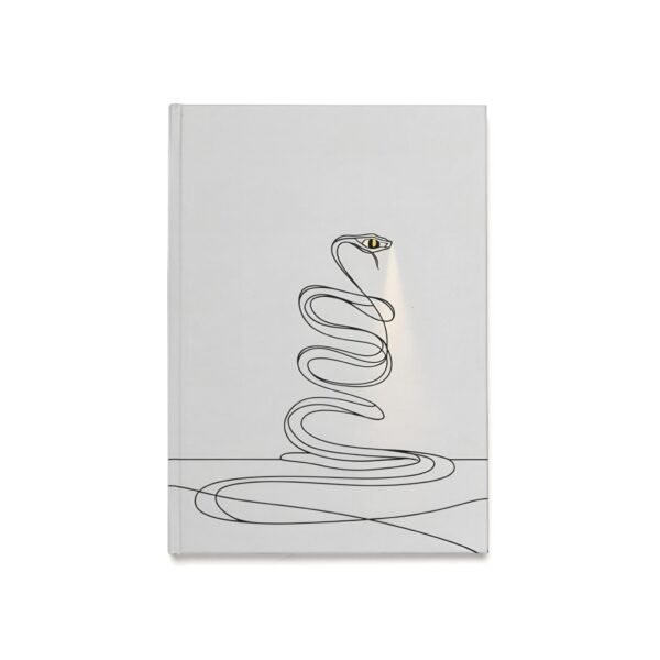 IS_4457 Sleek A5 Hardcover Journal with Minimalist Snake Design - Image 2