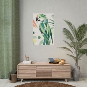 IS_0197 Tropical Parrot Rolled Poster - Modern Botanical Art for Home Décor