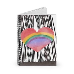 IS_1298  Rainbow Heart Spiral Notebook