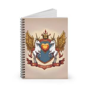 IS_697 Unicorn Crest "Inspire" Spiral Notebook