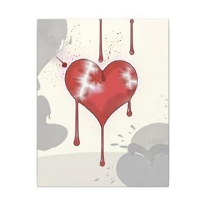 IS_1278 Dripping Heart Matte Canvas