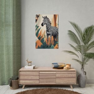 IS_0088 Stylish Zebra Art Print Poster - Nature-Inspired Home Decor