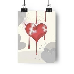 IS_1278 Dripping Heart Giclée Art Print
