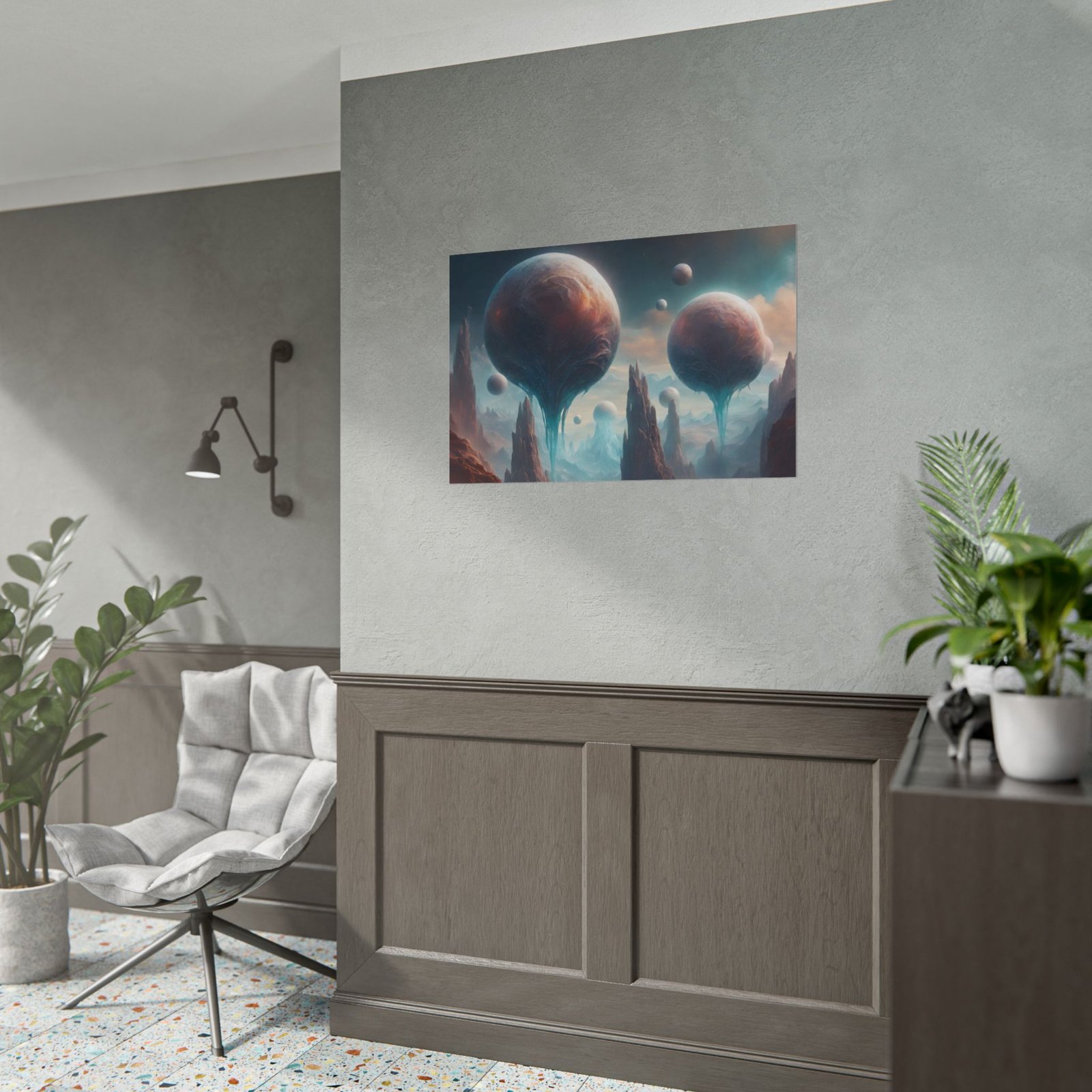 IS_1040 Cosmic Landscape Rolled Poster | Sci-Fi Wall Art for Home Decor - Image 5