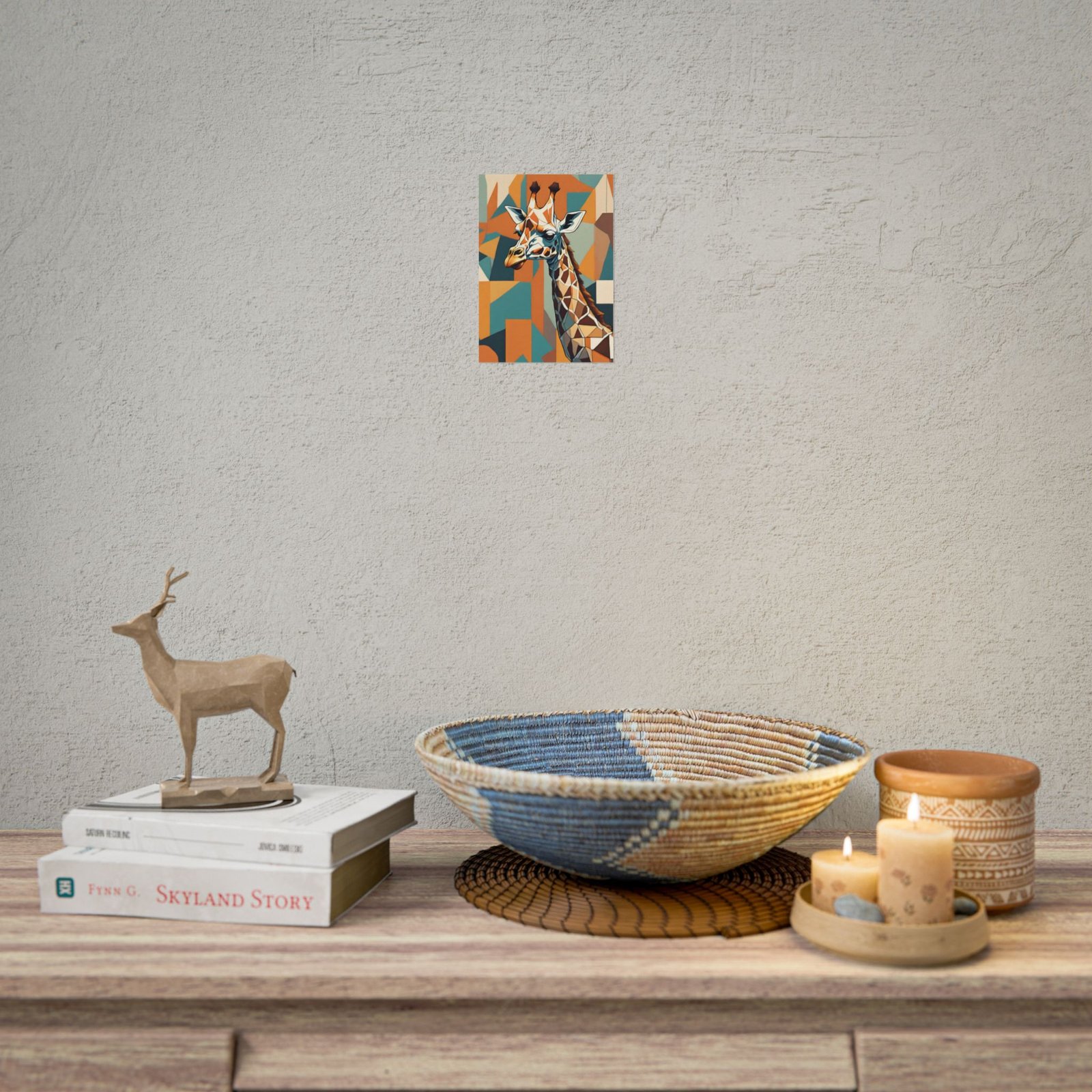 IS_0136 Geometric Giraffe Rolled Poster - Modern Animal Art for Home Decor - Image 10