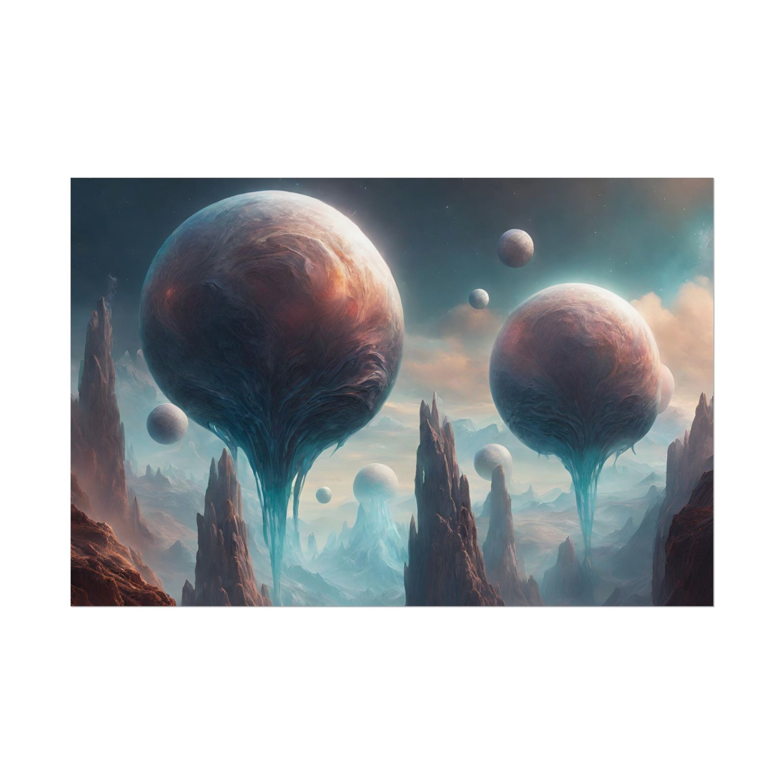 IS_1040 Cosmic Landscape Rolled Poster | Sci-Fi Wall Art for Home Decor - Image 2