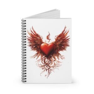 IS_1285 Heart Wings Spiral Notebook
