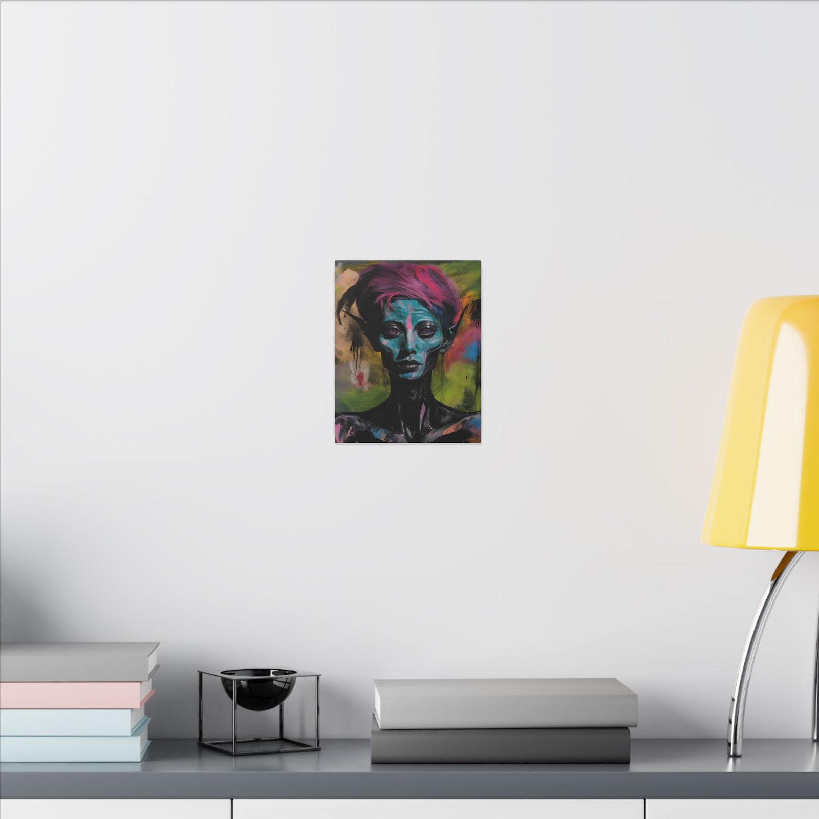 IS_4165 Abstract Alien Art Canvas Print - Colorful Stretched Wall Decor - Image 16