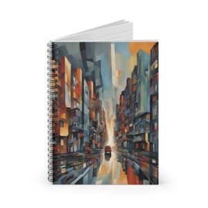 Expressionist Cityscape Spiral Notebook IS_3881
