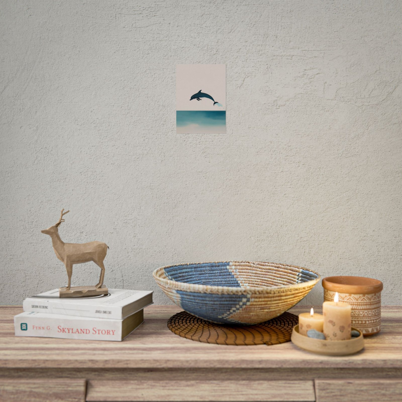 IS_4417 Serene Dolphin Wall Art Poster - Coastal Decor for Ocean Lovers - Image 8