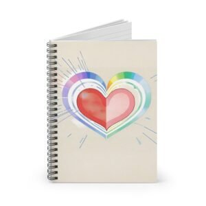 Rainbow Heart Spiral Notebook IS_1311