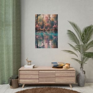IS_0117 Serene Forest Reflections Rolled Poster | Colorful Nature Artwork for Home Decor