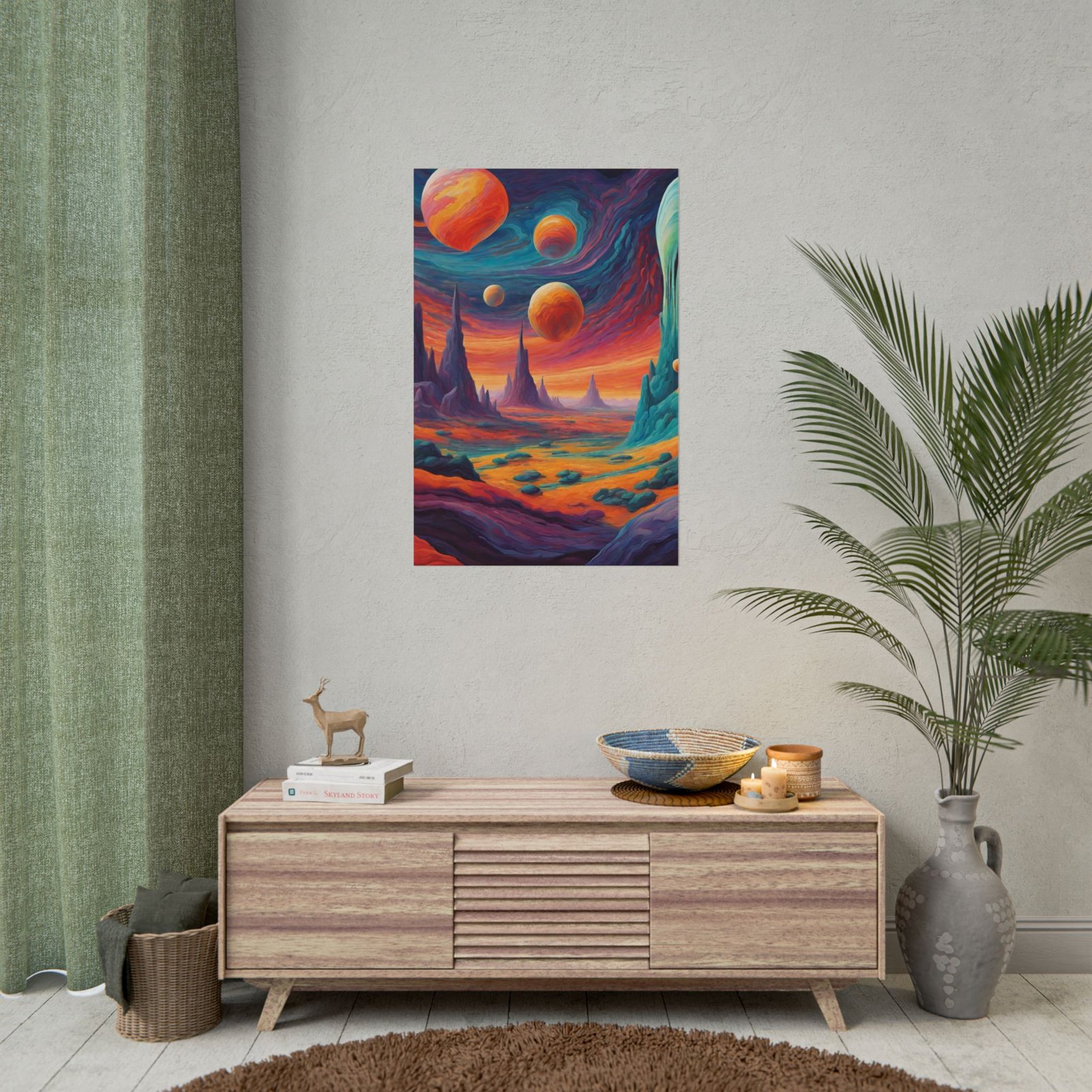 IS_0103 Cosmic Vibe Rolled Poster - Stunning Space Landscape Art Decor