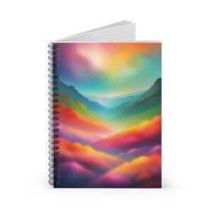 IS_3910 Colorful Landscape Spiral Notebook - Ruled Lines for Creativity & Inspiration