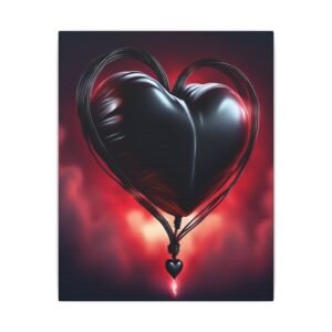 IS_1264 Black Heart Matte Canvas
