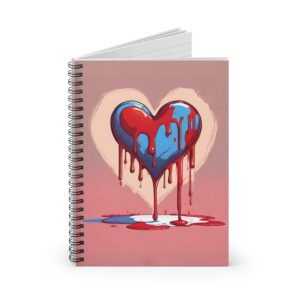 Dripping Wet Heart Spiral Notebook IS_3854