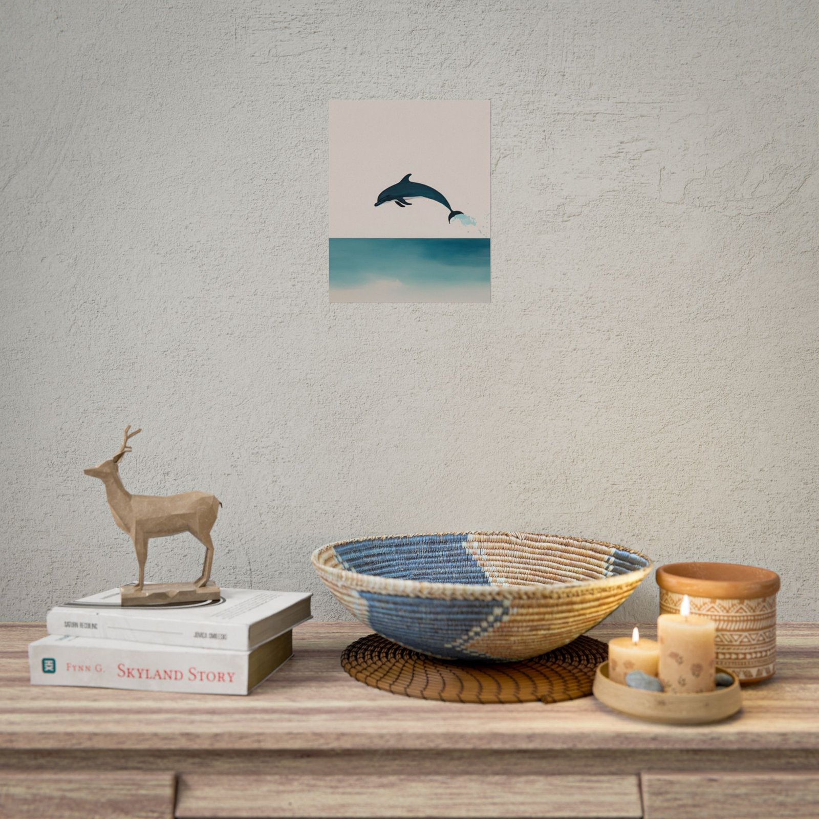 IS_4417 Serene Dolphin Wall Art Poster - Coastal Decor for Ocean Lovers - Image 7