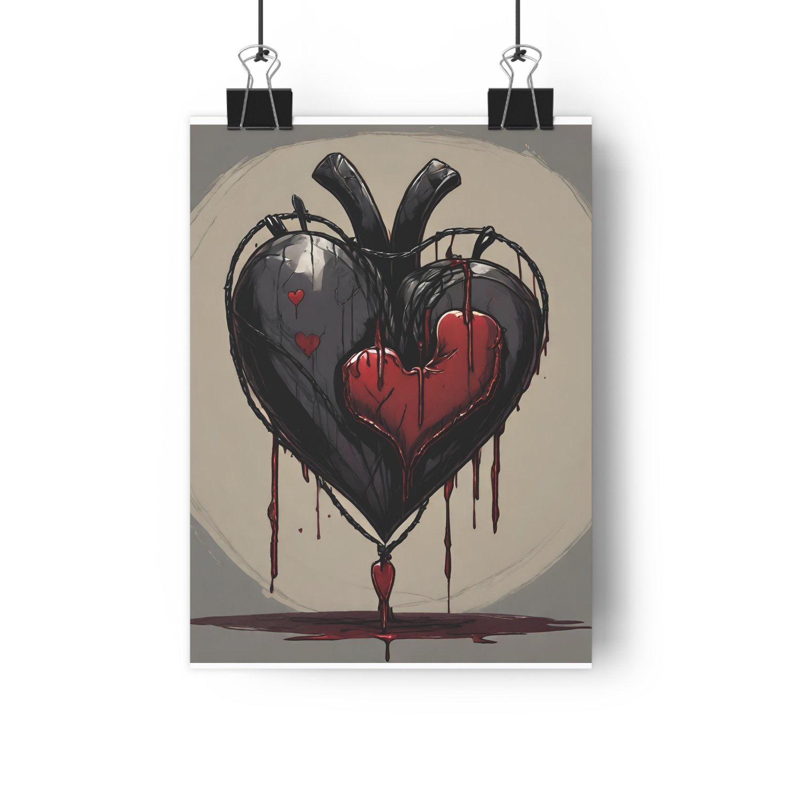 IS_1269 Black HeartGiclée Art Print