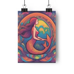 IS_1305 Psychedelic Mermaid Giclée Art Print