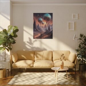 IS_0062 Cosmic Landscape Canvas Art - Surreal Galactic Wall Decor