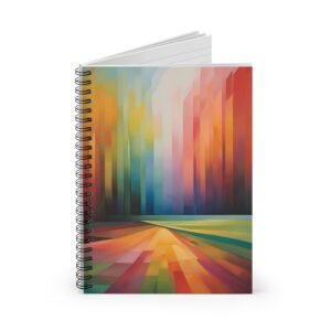 IS_3906 Vibrant Spiral Notebook - Ruled Lines | Colorful Abstract Design for Creatives & Students