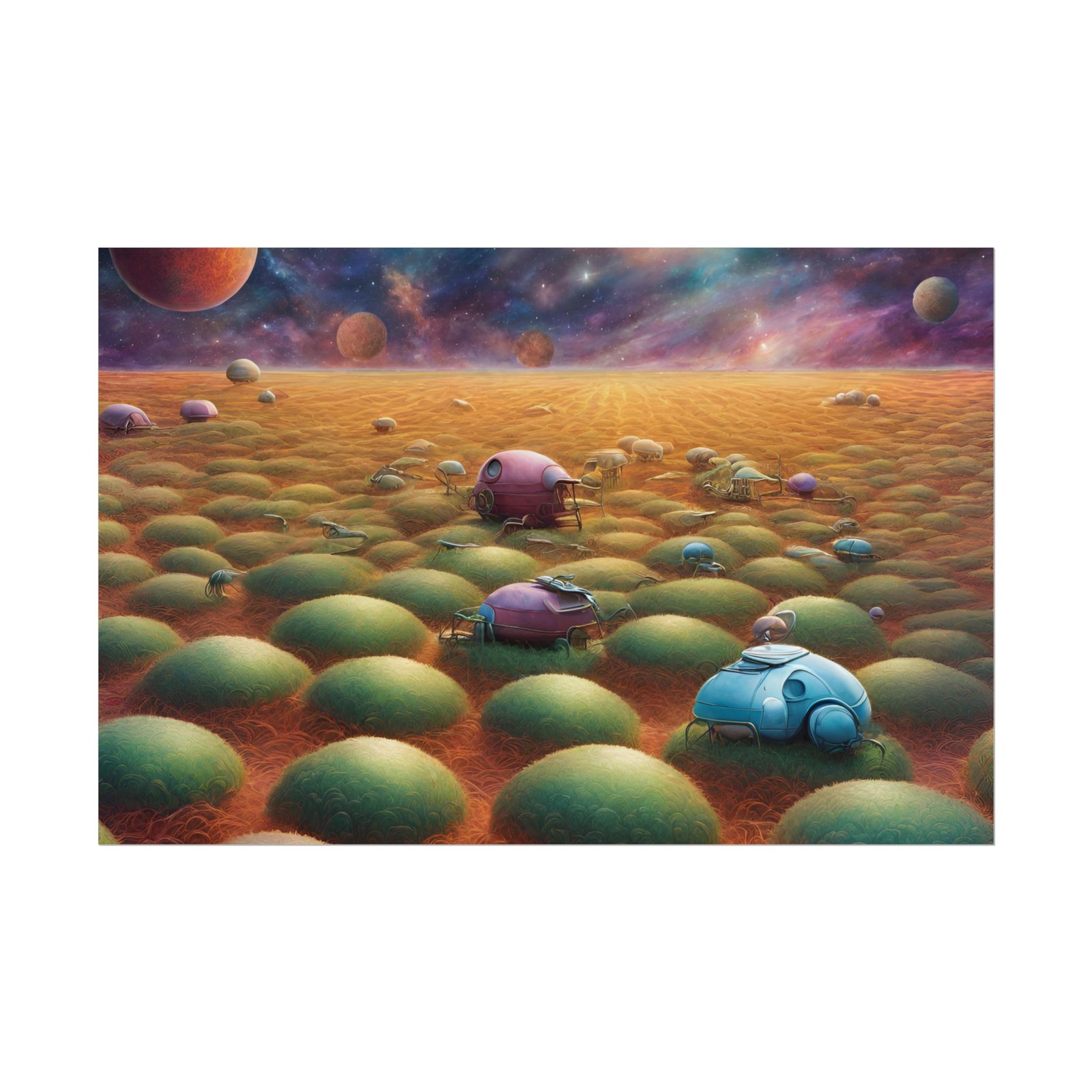 IS_833 Futuristic Sci-Fi Landscape Rolled Poster - Space Exploration Art - Image 2