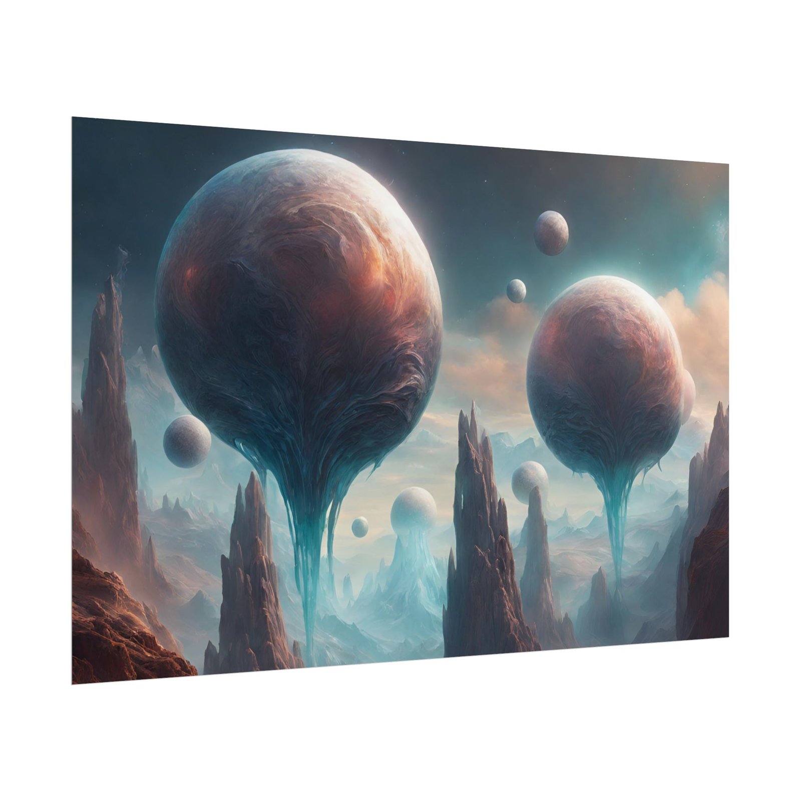 IS_1040 Cosmic Landscape Rolled Poster | Sci-Fi Wall Art for Home Decor - Image 4