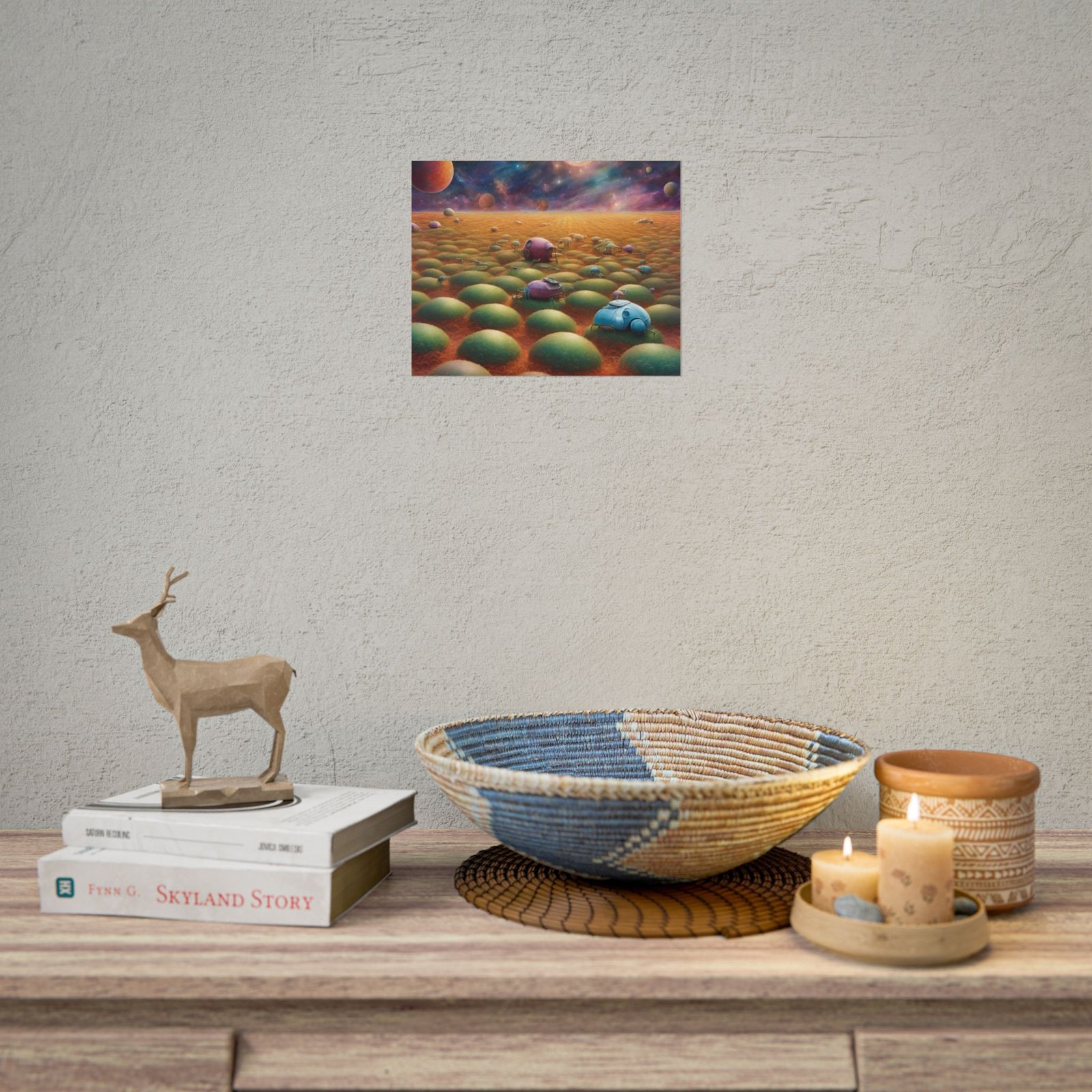 IS_833 Futuristic Sci-Fi Landscape Rolled Poster - Space Exploration Art - Image 9